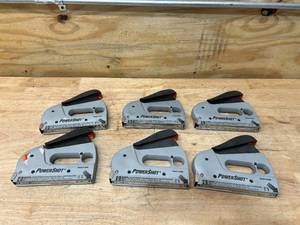 lot 74 image: POWERSHOT Lot of 6- Staple Guns- 5700M