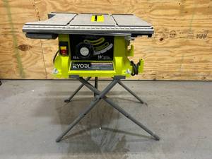 lot 18 image: RYOBI 10 Portable Table Saw with Stand