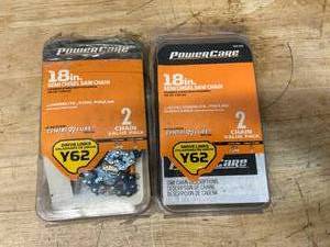 lot 69 image: POWERCARE Lot of 2- 18 Chainsaw Chains