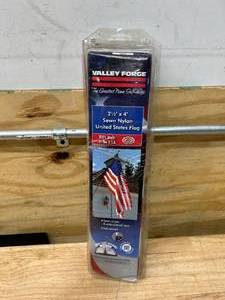 lot 83 image: VALLEY FORGE 2-12 X 4 Sewn Nylon United States Flag