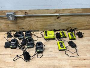 lot 86 image: RYOBI 18V & 40V Battery Chargers