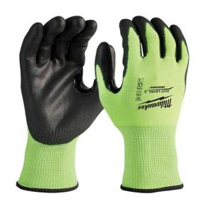 lot 87 image: MILWAUKEE Lot of 2 Pairs of- XX-Large High Visibility Level 3 Cut Resistant Polyurethane Dipped Work Gloves