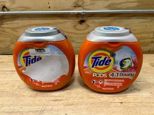 lot 103 image: TIDE Lot of 2 Containers of- 4 in 1 with Downy Tide Pods (3.25 lbs per container)- April Fresh