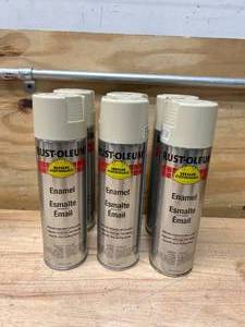 lot 107 image: RUST-OLEUM Case of 6 Cans (15oz) of- Rust Preventative Spray Paint- Almond