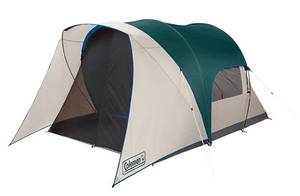 lot 10 image: COLEMAN Cabin Camping Tent with Weatherproof Screen Room- 4 Person