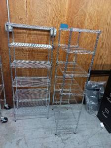 lot 186 image: Stainless Steel Shelving Units