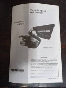 lot 188 image: PorterCable Belt Sander