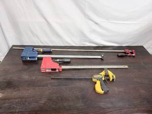 lot 222 image: Four Large Clamps