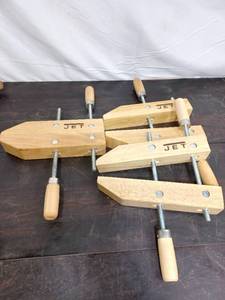 lot 230 image: Three Jet Wood Hand screw Clamps
