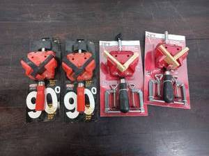 lot 237 image: Four 90 Degree Angle Clamps