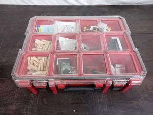 lot 262 image: DowelMax System With Accessories And Milwaukee Stack And Latch Organizer