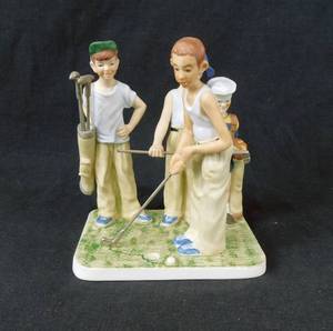 lot 7 image: 1993 Norman Rockwell Sporting Boys Missed  Dave Grossman Creations Limited Edition Numbered Figure