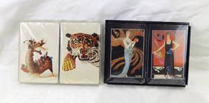 lot 36 image: Lot of 19 Vintage Hoyle Playing Cards including Powell, Philadelphia Museum of Art, Honeywell, MGM, Goldsmith, Agio, Helms and Company