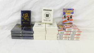 lot 35 image: Lot of 24 Various Vintage Hoyle Playing Cards Including Martin, Stars of Country Music, and Stardust University of WI Marching Band