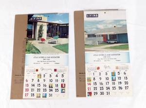lot 76 image: Set of 2 Vintage 1957 Salesman Sample Living For Young Homemakers Calendars - One Full Calendar and One Abbreviated with Envelopes