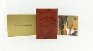 lot 81 image: Vintage 1971 Thesaurus Leather Bound Book in Berkey Metro Gift Box