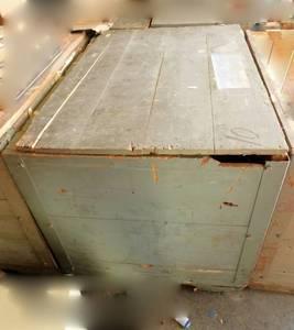 lot 12 image: Large Wood Crate of Vintage Glass Color Separation Plates and Negatives