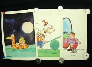 lot 89 image: Lot of 3 Vintage 1960s Tomi Ungerer Posters.