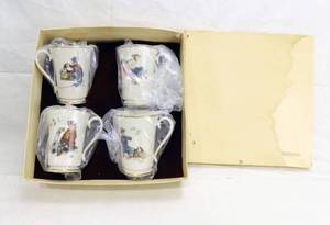 lot 102 image: Set of 4 Gorham Fine China A Boy and His Dog Limited Edition of 9800 Mugs