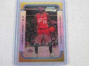 lot 22 image: 2003 Topps LeBron James Bowman Chro...