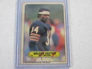 lot 27 image: 1983 Topps Walter Payton Card...