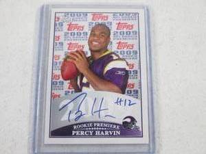 lot 29 image: 2009 Topps Percy Harvin Rookie Prem...