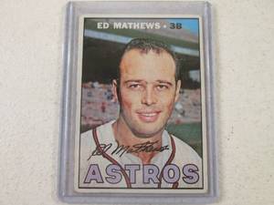 lot 83 image: 1967 Topps Ed Mathews Card...