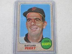 lot 87 image: 1968 Topps Gaylord Perry Card...