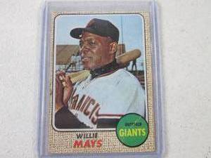 lot 89 image: 1968 Topps Willie Mays Card...