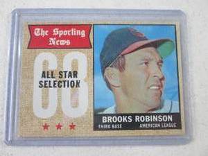 lot 92 image: 1968 Topps Brooks Robinson All Star...