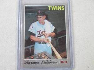 lot 93 image: 1970 Topps Harmon Killebrew Card...