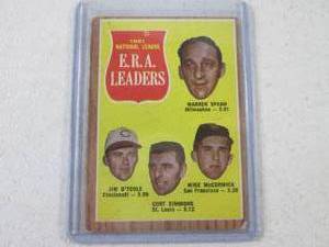 lot 95 image: 1962 Topps 1961 National League ERA...