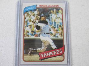 lot 97 image: 1980 Topps Reggie Jackson Card...