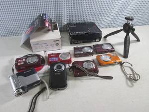 (BS) Assorted Cameras and Small Tri...