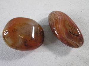 (FS) 2 Tumbled Banded Agates  2 12...