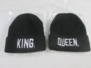 (CS) King and Queen Knit Winter Hat...