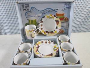 (CS) 12pc Fine Porcelain Cup & Sauc...