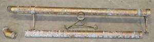 2pcs Brass Bar Footrail 39 & 34 w 2 45corners