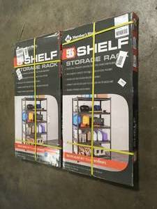 2 Lots of 5 Shelf Storage Rack Customer Returns See Pictures