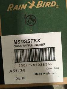 Pallet  of Rain Bird  Downspray, Full Patter, Riser with Stake Customer Returns See Pictures