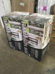 2 Lots of 46000 BTU Stainless Steel Gas Patio Heater by Hampton Bay Customer Returns See Pictures