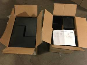 box with Bjorn Woodworks  12 ft. x 12 ft. Black Steel 6 in. x 6 in. Brackets Pergola Kit Customer Returns See Pictures