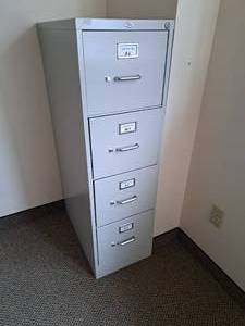lot 237 image: Office Depot Metal File Cabinet 4-drawer