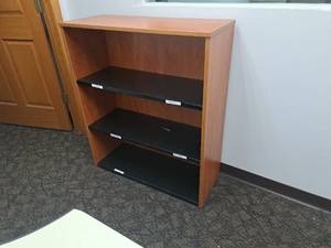 lot 246 image: 41 Wood Bookshelf 3-shelf