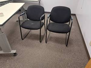 lot 243 image: Lot of (2) Office Arm Chairs