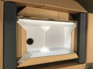 lot 3 image: DIAMOND Silgranit Undermount Granite Composite 33.5 in. Single Bowl Kitchen Sink in White by Blanco Customer Returns See Pictures
