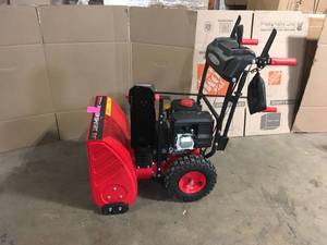 lot 6 image: 24 in. 2-Stage Electric Start Gas Snow Blower with Heated Handles and LED Light by PowerSmart Customer Returns See Pictures