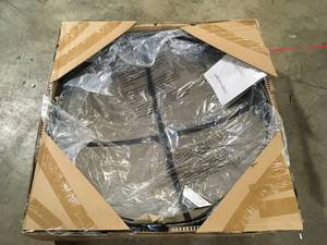 lot 14 image: Windgate 40 in. Dia. Round Steel Wood Burning Fire Pit with Spark Guard by Hampton Bay Customer Returns See Pictures