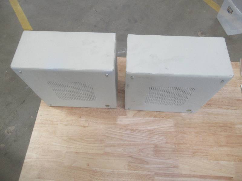 LOT OF 2  8 Open Ceiling Surface Mount Speaker with Enclosure and 4-Watt 25V70V Transformer