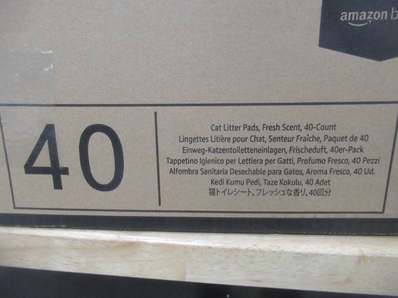 Amazon Basics Cat Pad Refills for Litter Box, Fresh Scent - Pack of 40